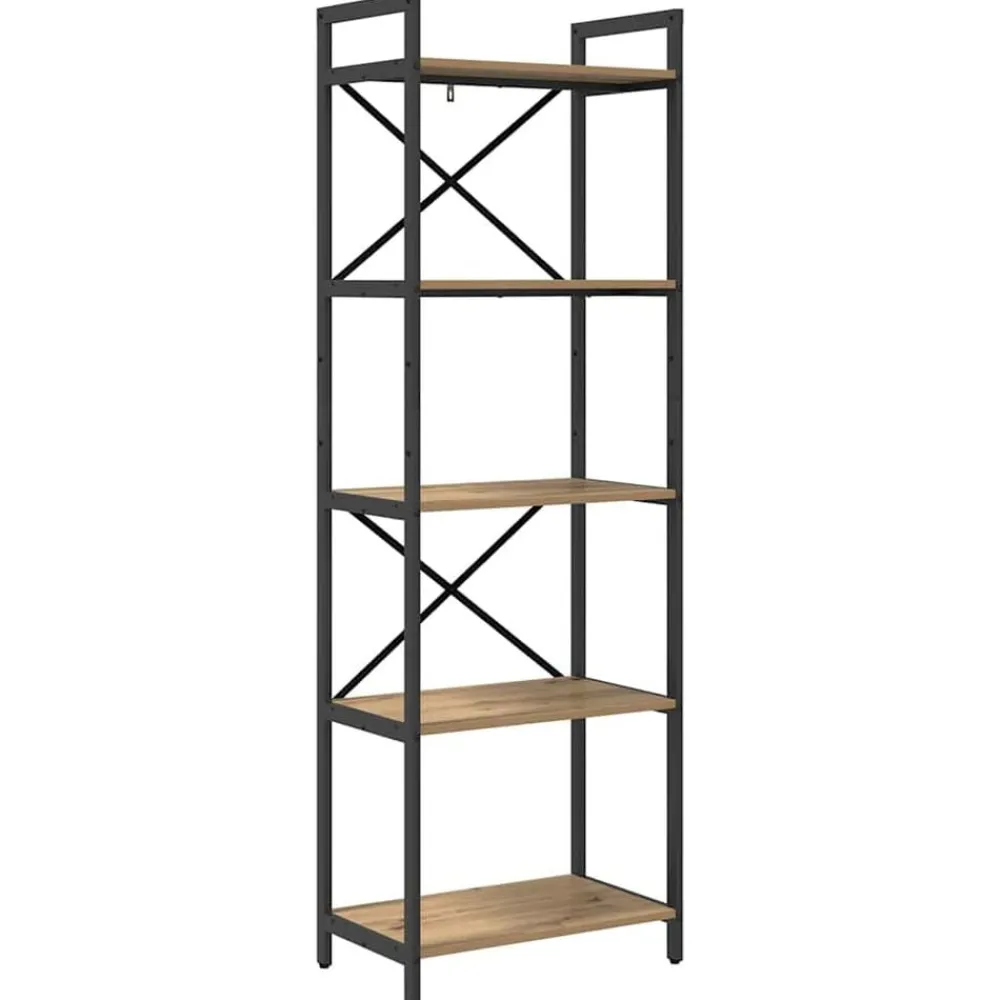 Étagères-vidaXL Étagère Chêne artisanal 56 x 34 x 171 cm Bois d'ingénierie ch&ecirc;ne artisanal
