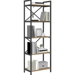 Étagères-vidaXL Étagère Chêne artisanal 56 x 34 x 171 cm Bois d'ingénierie ch&ecirc;ne artisanal