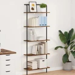 Étagères-vidaXL Étagère Chêne fumé 60 x 24 x 168 cm Bois d'ingénierie Ch&ecirc;ne fumé