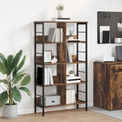 vidaXL Étagère Chêne fumé 82 x 32 x 144,5 cm Bois d'ingénierie