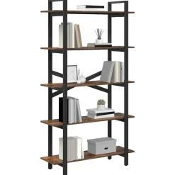 Étagères-vidaXL Étagère Chêne fumé 100 x 33,5 x 178 cm Bois d'ingénierie Ch&ecirc;ne fumé