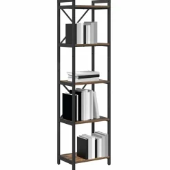 Étagères-vidaXL Étagère Chêne fumé 40 x 30 x 155 cm Bois d'ingénierie Ch&ecirc;ne fumé