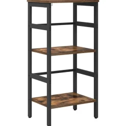 Étagères-vidaXL Étagère Chêne fumé 40 x 29,5 x 81 cm Bois d'ingénierie Ch&ecirc;ne fumé
