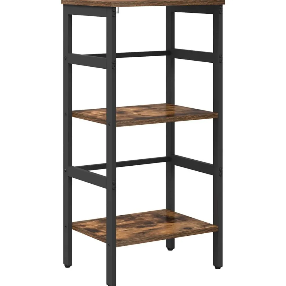 Étagères-vidaXL Étagère Chêne fumé 40 x 29,5 x 81 cm Bois d'ingénierie Ch&ecirc;ne fumé