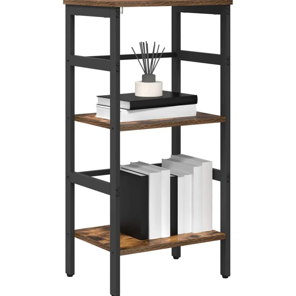 Étagères-vidaXL Étagère Chêne fumé 40 x 29,5 x 81 cm Bois d'ingénierie Ch&ecirc;ne fumé