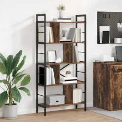 vidaXL Étagère Chêne fumé 75 x 30 x 156 cm Bois d'ingénierie