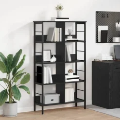 vidaXL Étagère Chêne noir 82 x 32 x 144,5 cm Bois d'ingénierie