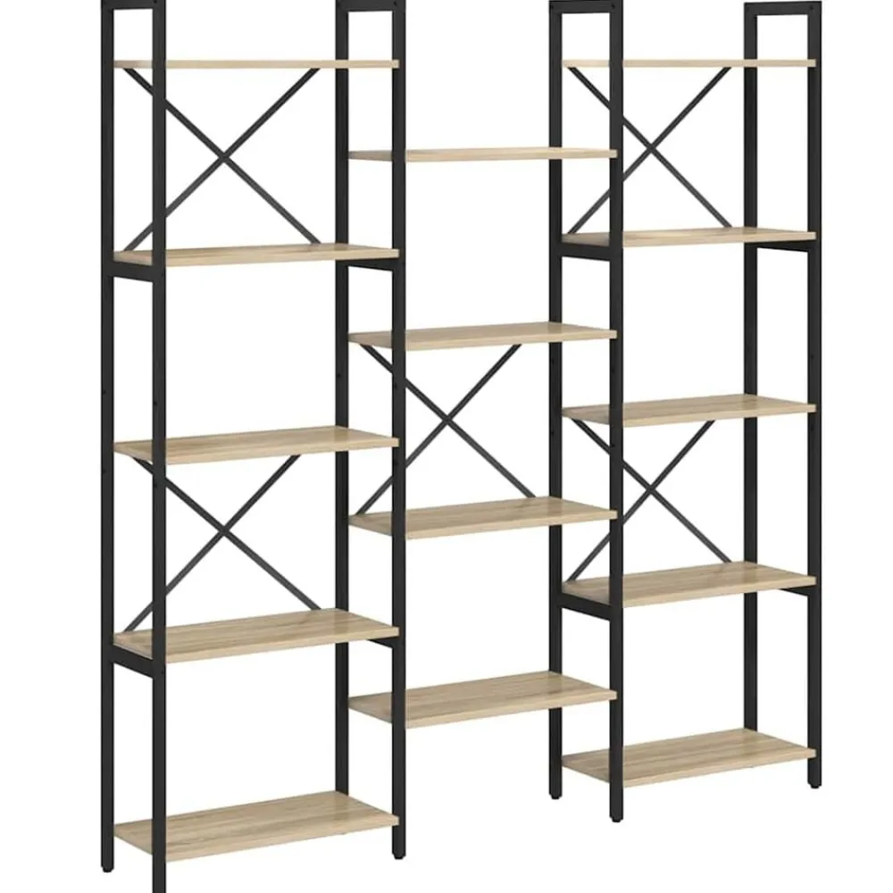 vidaXL Étagère Chêne Sonoma 156 x 25 x 167 cm Bois d'ingénierie