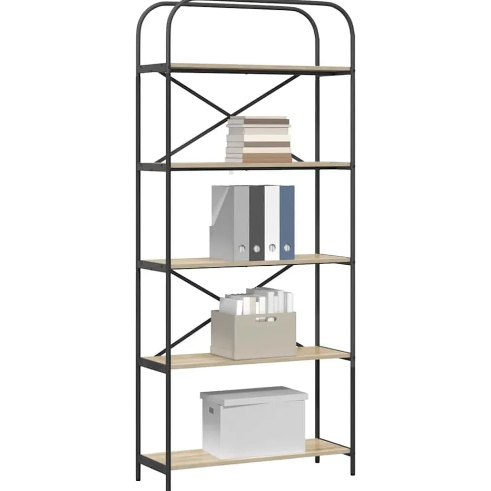 vidaXL Étagère Chêne Sonoma 80 x 30 x 183 cm Bois d'ingénierie