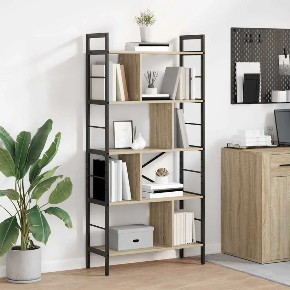 Étagères-vidaXL Étagère Chêne Sonoma 75 x 30 x 156 cm Bois d'ingénierie Ch&ecirc;ne sonoma