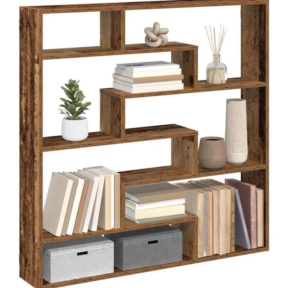 vidaXL Étagère cube murale 7 compartiments bois ingénierie