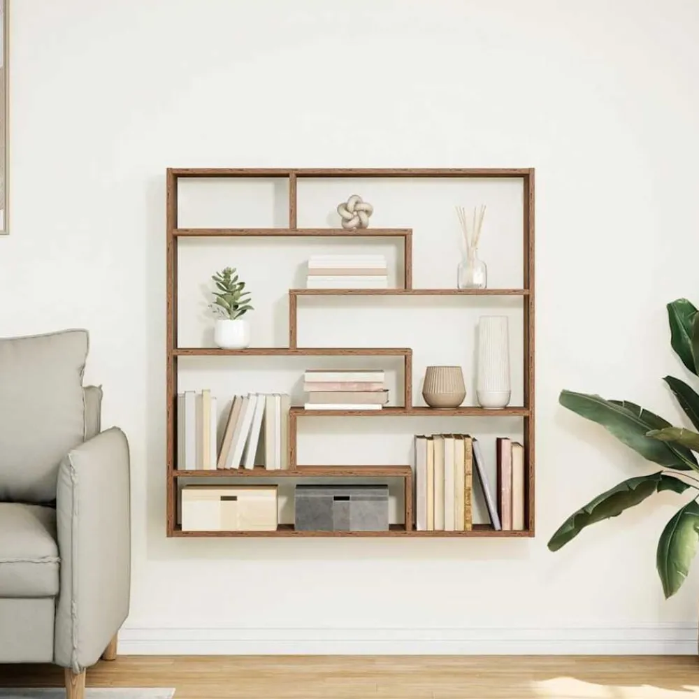 vidaXL Étagère cube murale 7 compartiments bois ingénierie