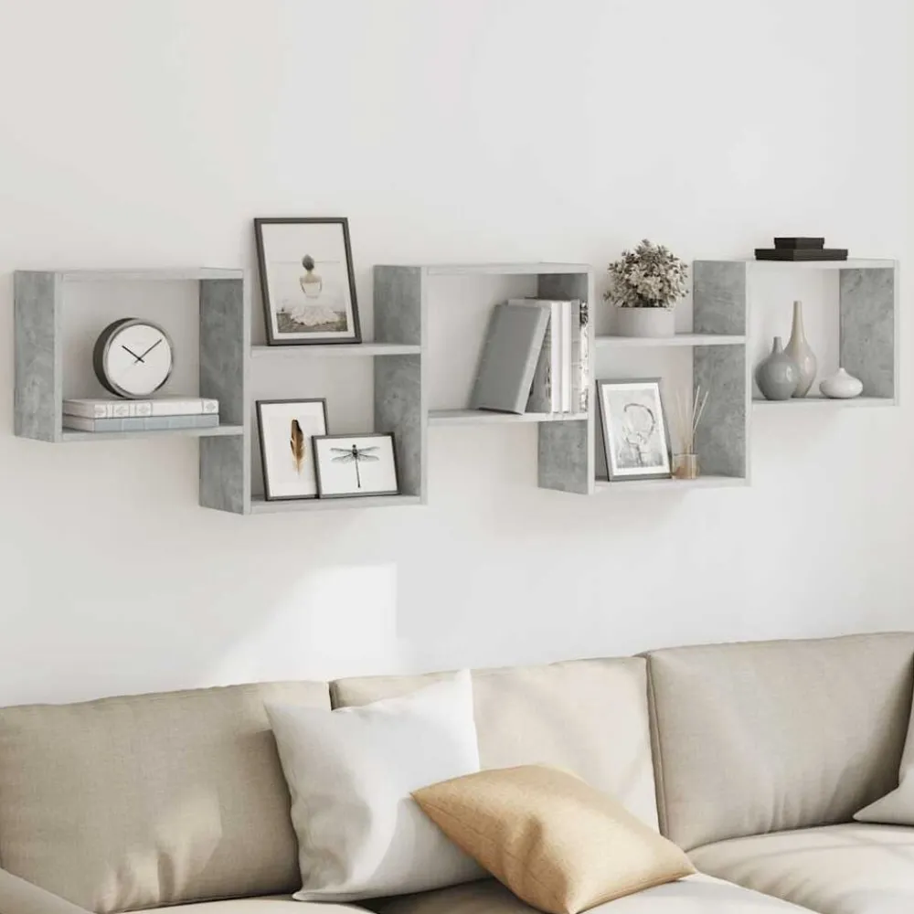 vidaXL Étagère cube murale 5 compartiments bois ingénierie