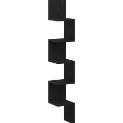 vidaXL Étagère d'angle Chêne noir 20 x 20 x 127,5 cm Bois d'ingénierie