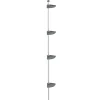 vidaXL Étagère d’angle de douche télescopique à 4 niveaux Argenté