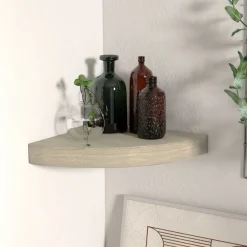 vidaXL Étagère d'angle flottante chêne 25x25x3,8 cm MDF