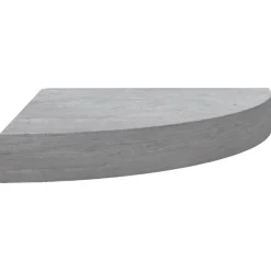 Étagères-vidaXL Étagère d'angle murale 25x25x3,8 cm MDF Gris béton