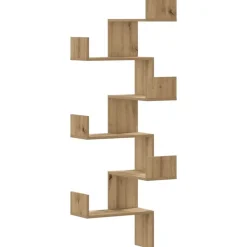 Étagères-vidaXL Étagère d'angle murale chêne artisanal bois d'ingénierie Ch&ecirc;ne