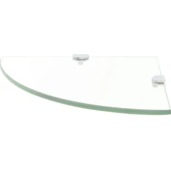 vidaXL Étagère de coin + supports chromés Verre 25 x 25 cm