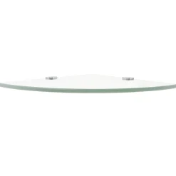 vidaXL Étagère de coin + supports chromés Verre 25 x 25 cm