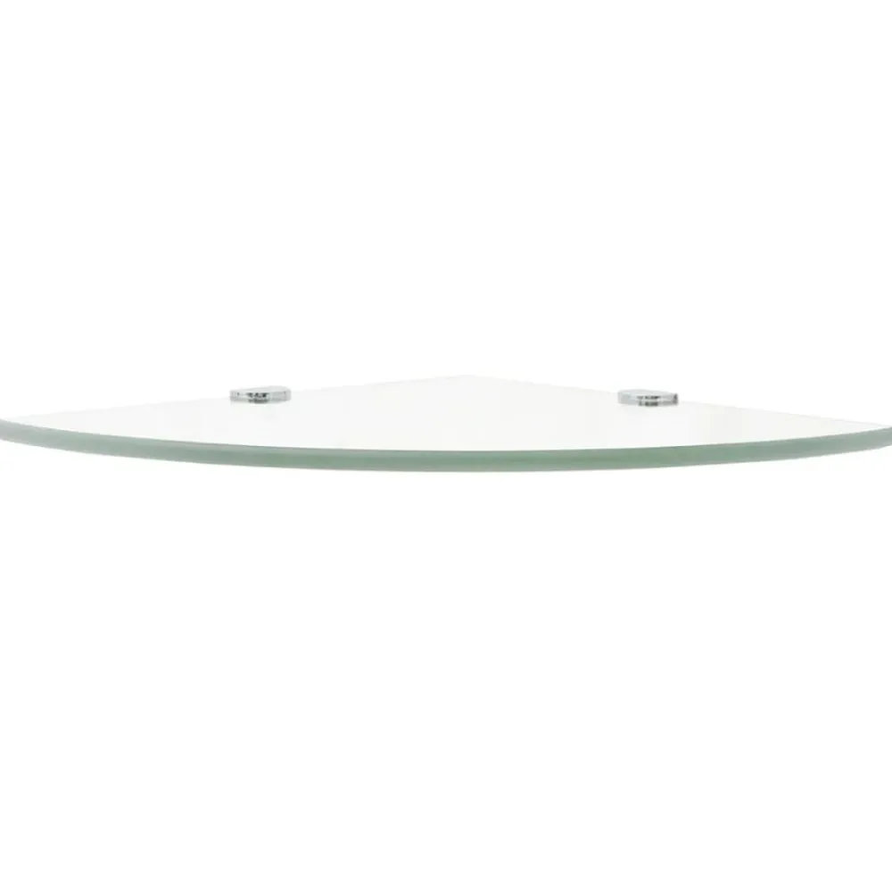 vidaXL Étagère de coin + supports chromés Verre 25 x 25 cm