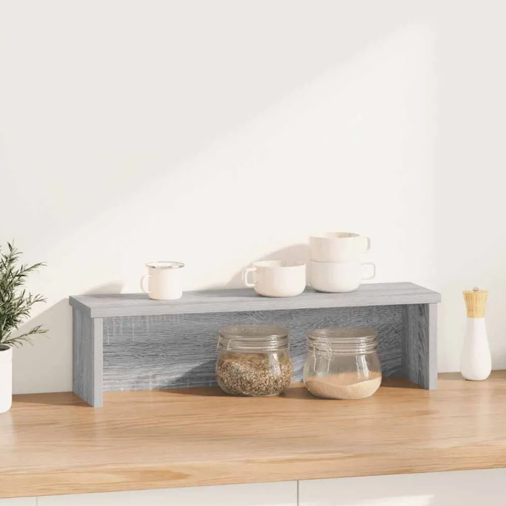 Arts De La Table & Arts Culinaires-vidaXL Étagère de cuisine empilable 50x15x16 cm Sonoma gris