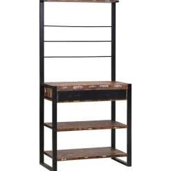 Arts De La Table & Arts Culinaires-vidaXL Étagère de cuisine et noir 80 x 40 x 160 cm Multicolore