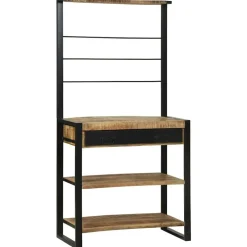 vidaXL Étagère de cuisine Marron et Noir 80 x 40 x 160 cm