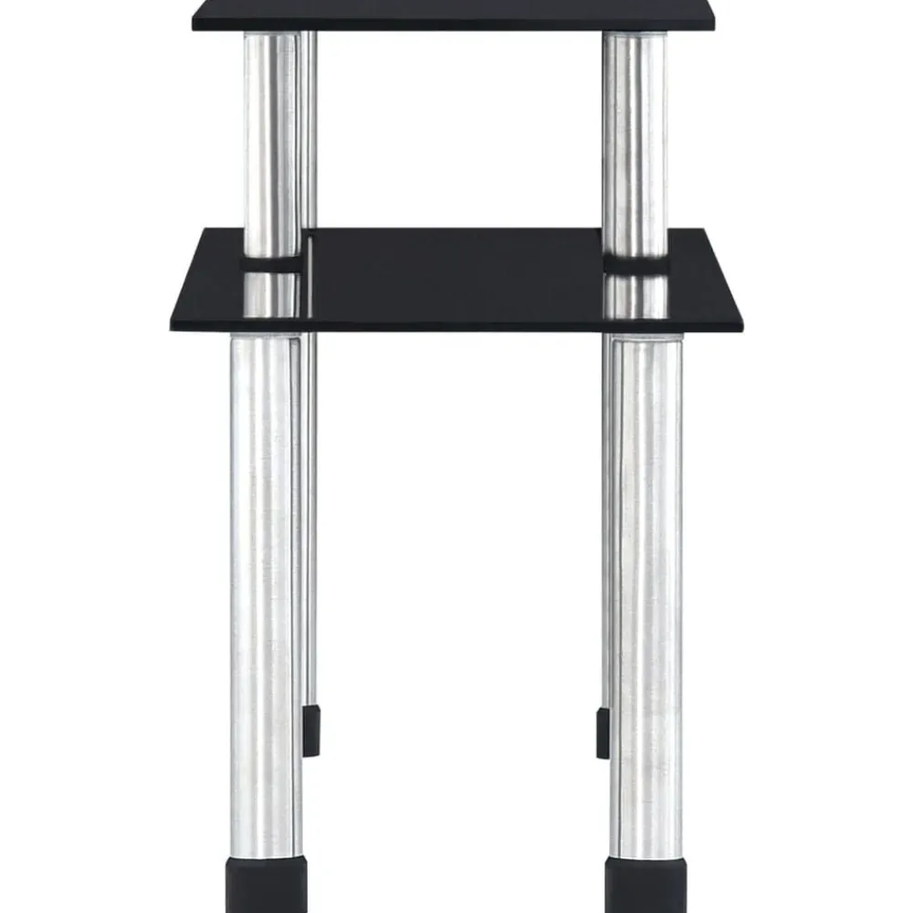 Arts De La Table & Arts Culinaires-vidaXL Étagère de cuisine 45x16x26 cm Verre trempé Noir