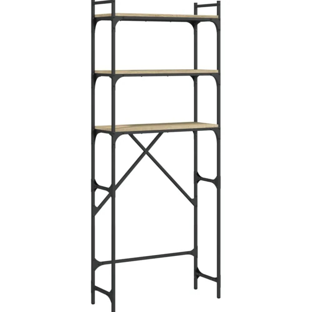 Accessoires Pour Appareils Électroménagers-vidaXL Étagère de lave-linge chêne sonoma 67x25x163 cm bois ingénierie Ch&ecirc;ne sonoma