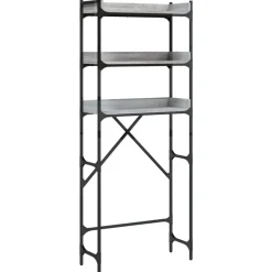 Accessoires Pour Appareils Électroménagers-vidaXL Étagère de lave-linge 67x25x163 cm bois ingénierie Sonoma gris
