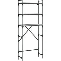 Accessoires Pour Appareils Électroménagers-vidaXL Étagère de lave-linge 67x25x163 cm bois ingénierie Sonoma gris