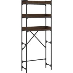 Accessoires Pour Appareils Électroménagers-vidaXL Étagère de lave-linge chêne marron 67x25x163 cm bois ingénierie Ch&ecirc;ne marron