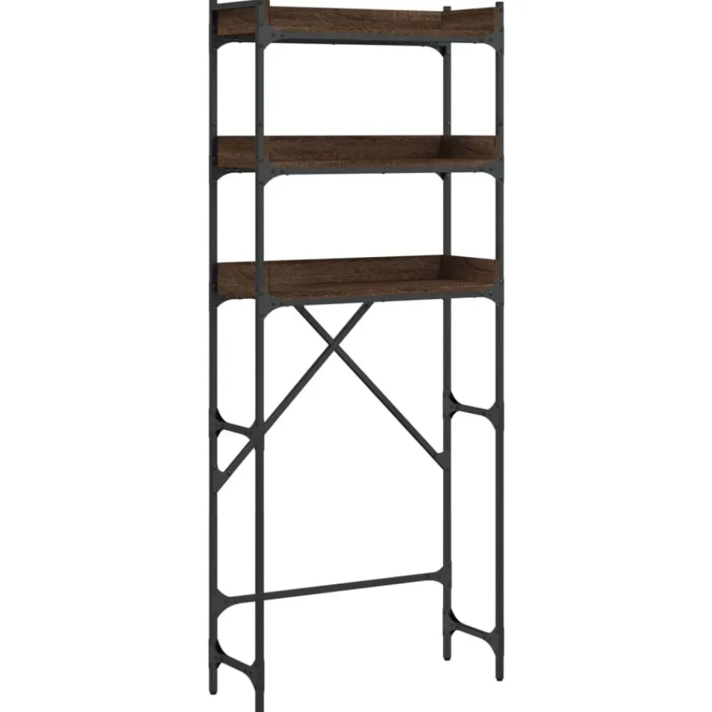 Accessoires Pour Appareils Électroménagers-vidaXL Étagère de lave-linge chêne marron 67x25x163 cm bois ingénierie Chêne marron