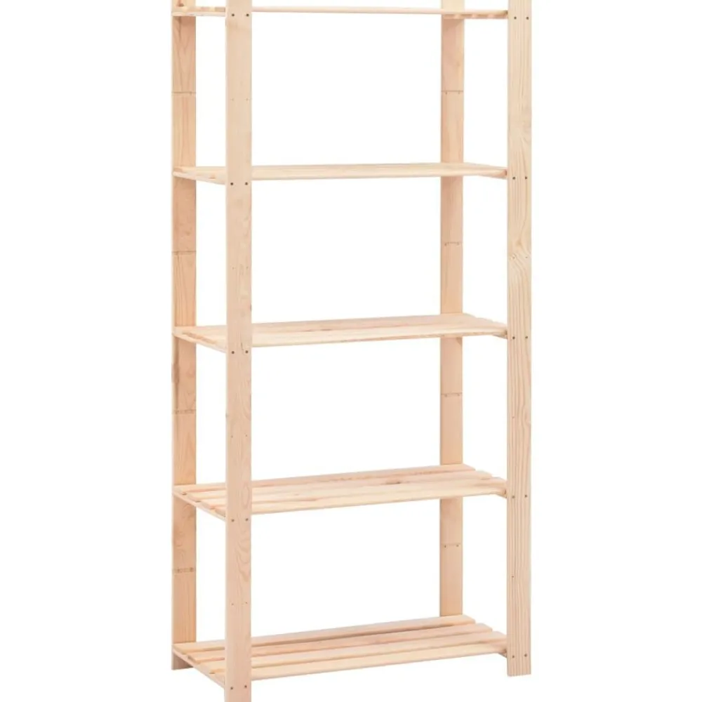 vidaXL Étagère de stockage 5 niveaux 80x38x170 cm Pin solide 250 kg