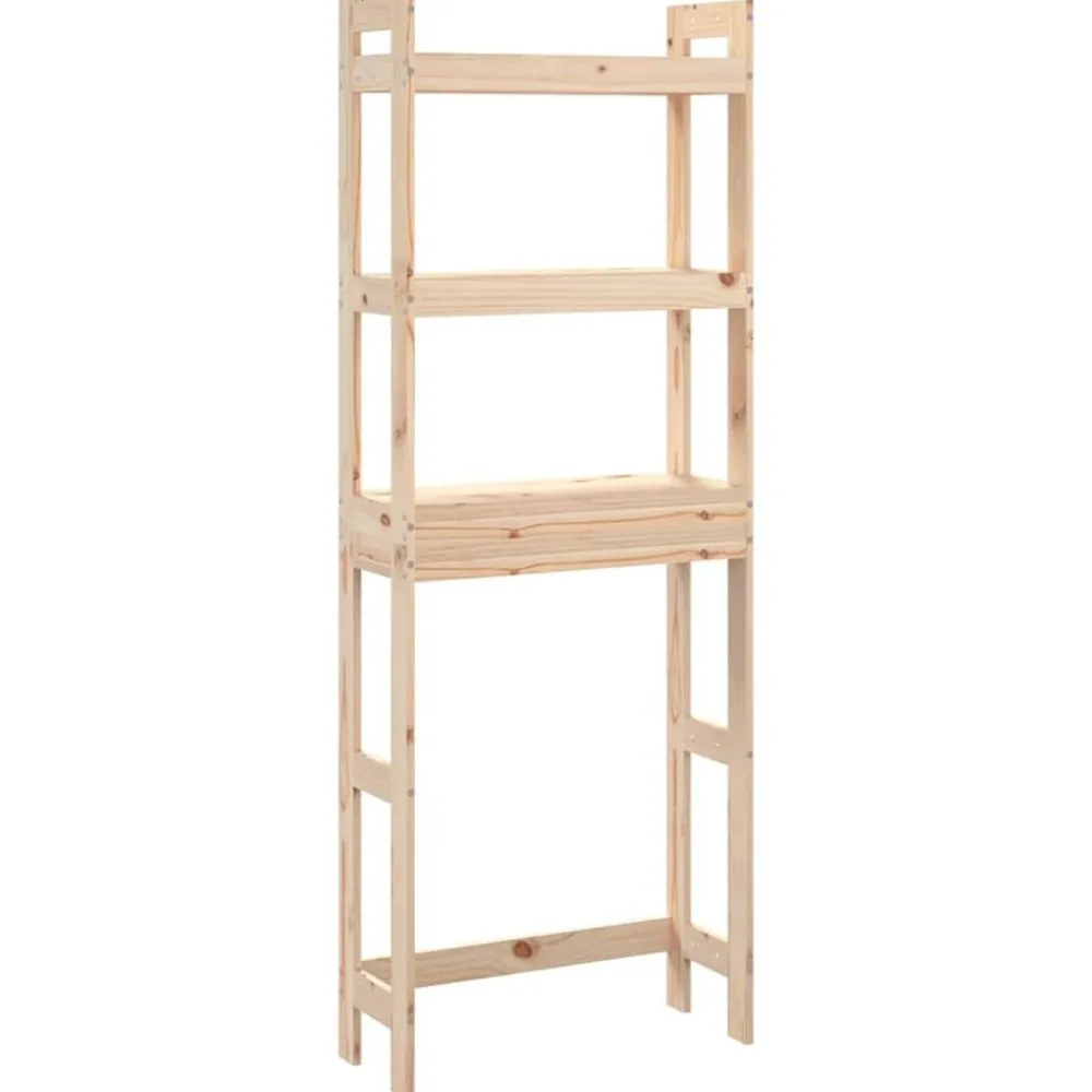 Accessoires De Salle De Bain-vidaXL Étagère de toilette 63x26x171 cm Bois de pin massif Naturel