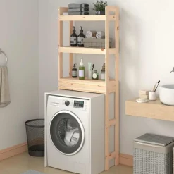 Accessoires De Salle De Bain-vidaXL Étagère de toilette 63x26x171 cm Bois de pin massif Naturel