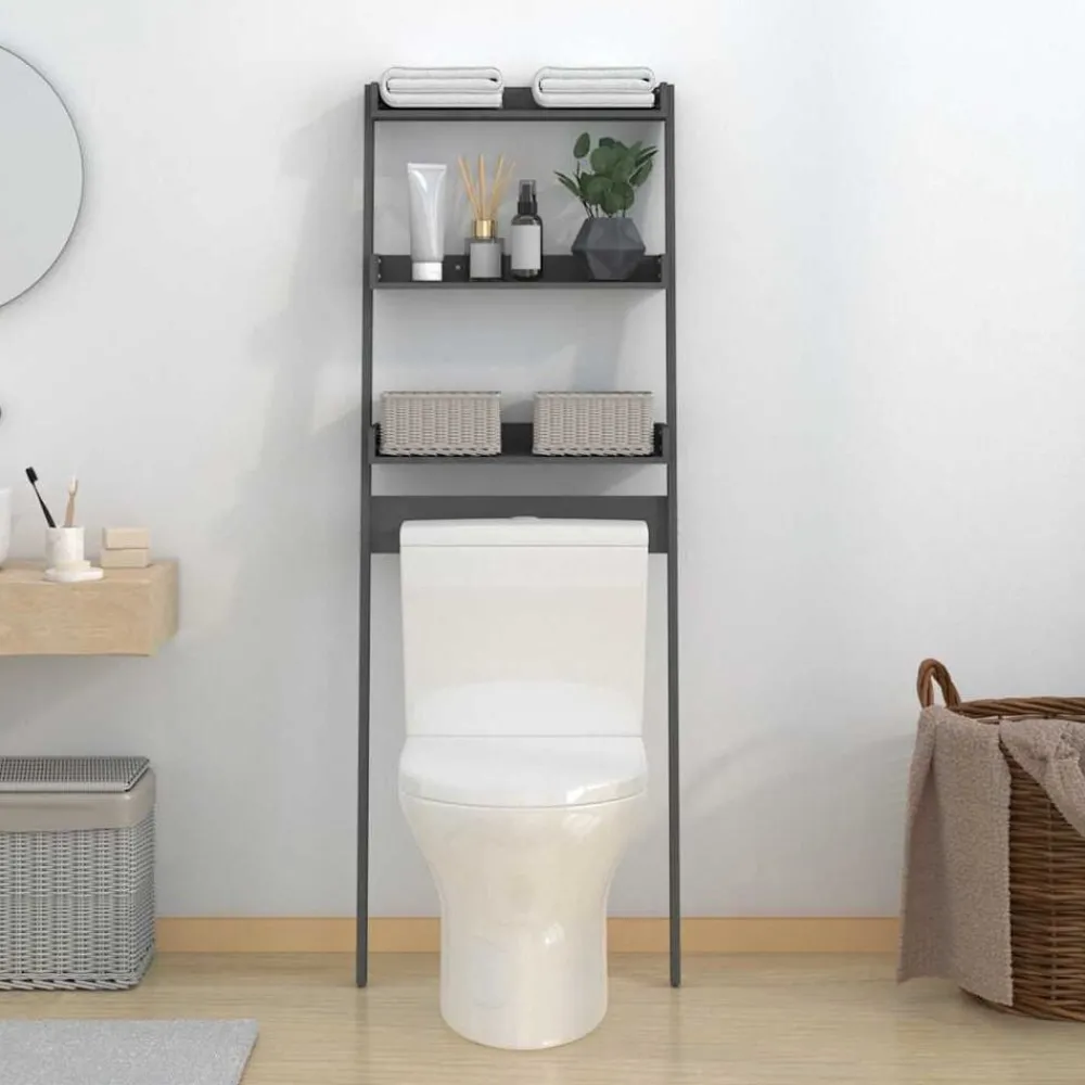 vidaXL Étagère de toilette 63,5x32x179 cm Bois de pin massif