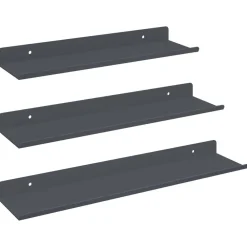 vidaXL Étagère flottante 3 pcs 40 x 9 x 2,5 cm Acier