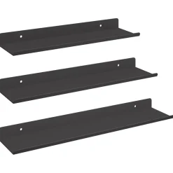 vidaXL Étagère flottante 3 pcs 40 x 9 x 2,5 cm Acier