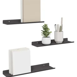 vidaXL Étagère flottante 3 pcs 40 x 9 x 2,5 cm Acier