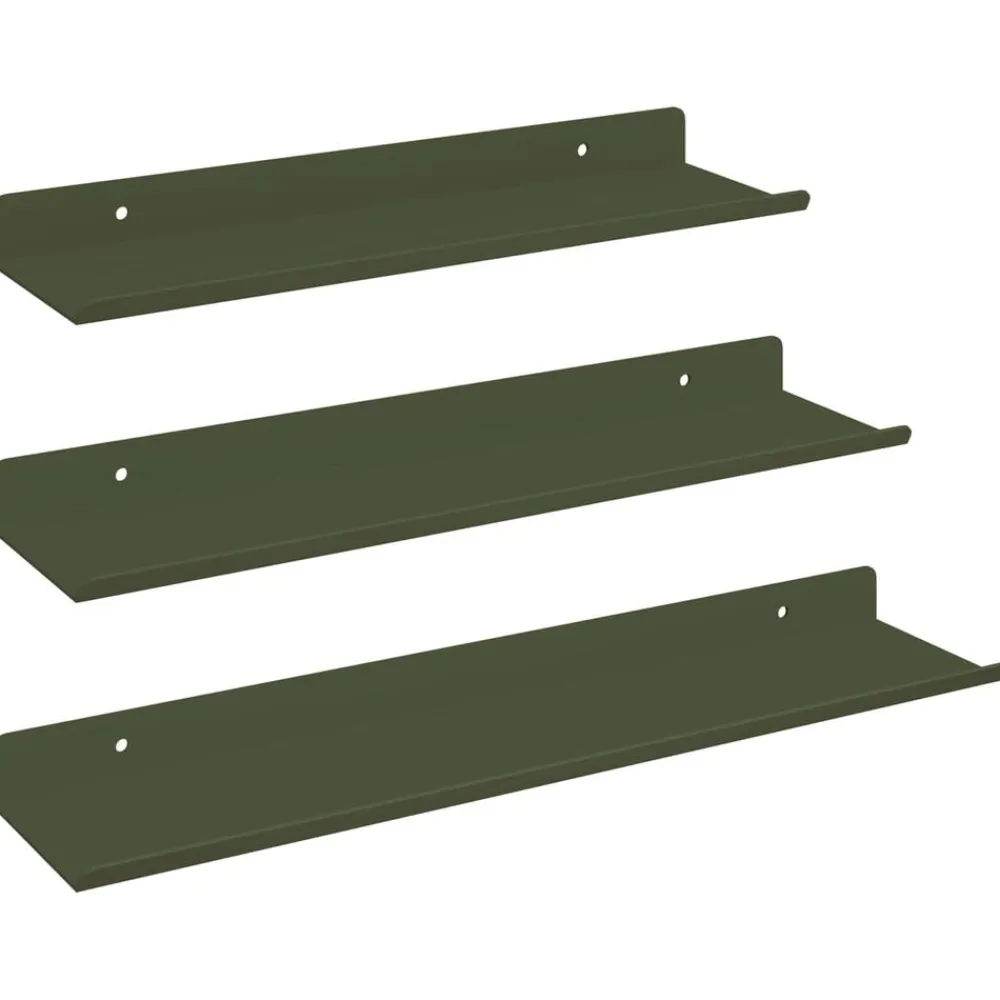 vidaXL Étagère flottante 3 pcs 40 x 9 x 2,5 cm Acier