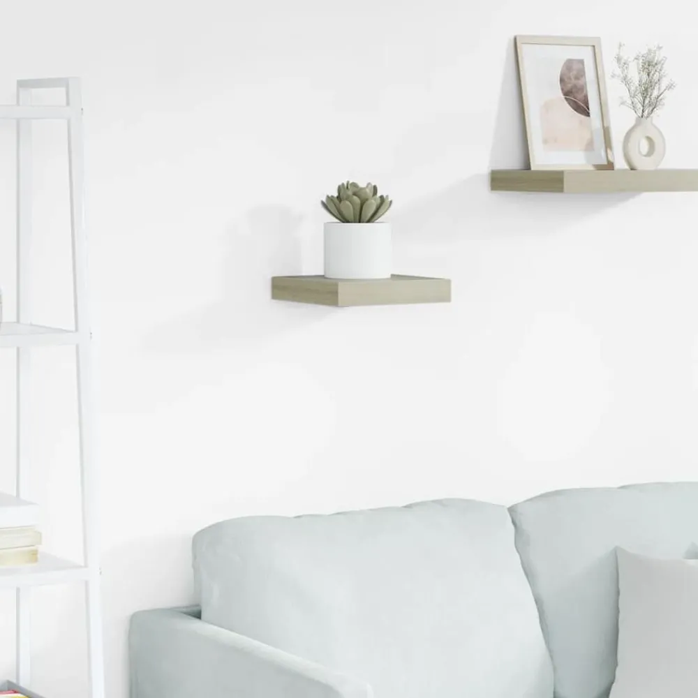 Étagères-vidaXL Étagère flottante murale chêne 23x23,5x3,8 cm MDF Ch&ecirc;ne