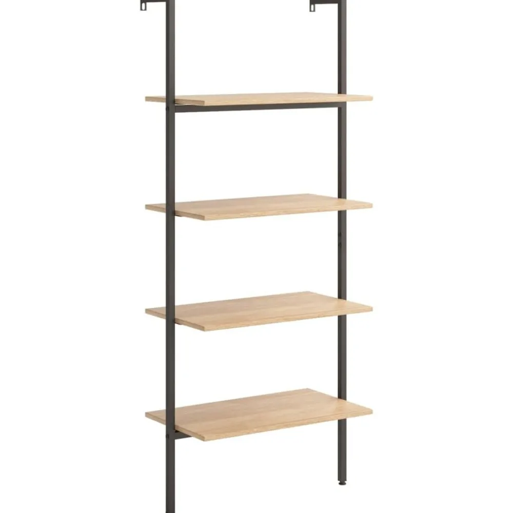 vidaXL Étagère inclinée à 4 niveaux et noir 64x35x152,5cm