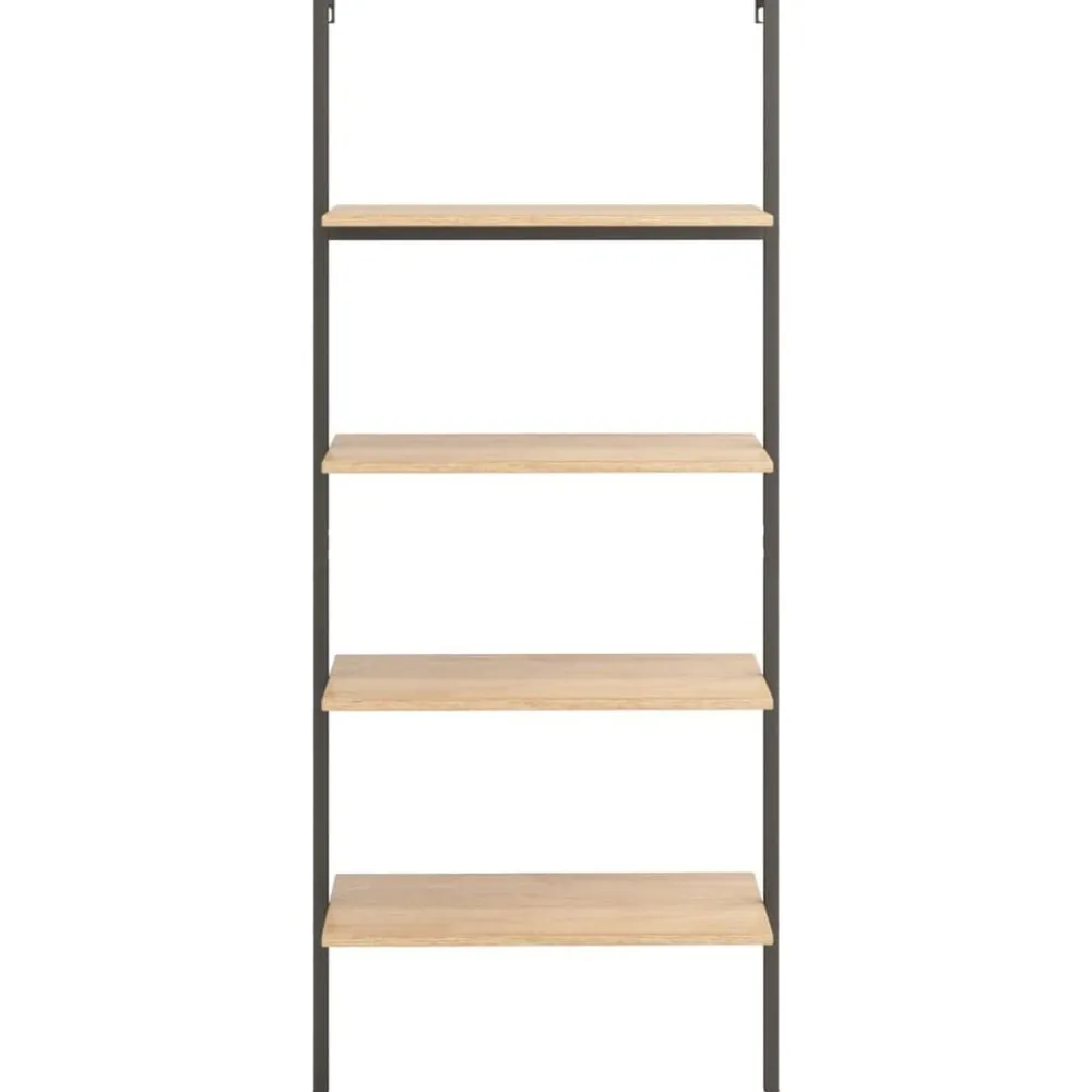 vidaXL Étagère inclinée à 4 niveaux et noir 64x35x152,5cm