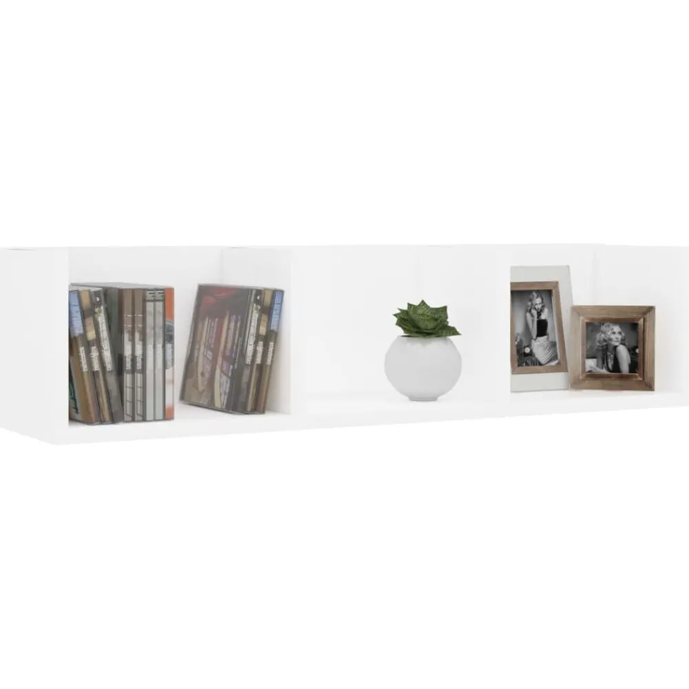 vidaXL Étagère murale à CD 75x18x18 cm Bois d'ingénierie