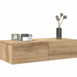 vidaXL Étagère murale avec tiroirs chêne artisanal bois d'ingénierie