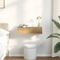 vidaXL Étagère murale avec tiroirs chêne artisanal bois d'ingénierie