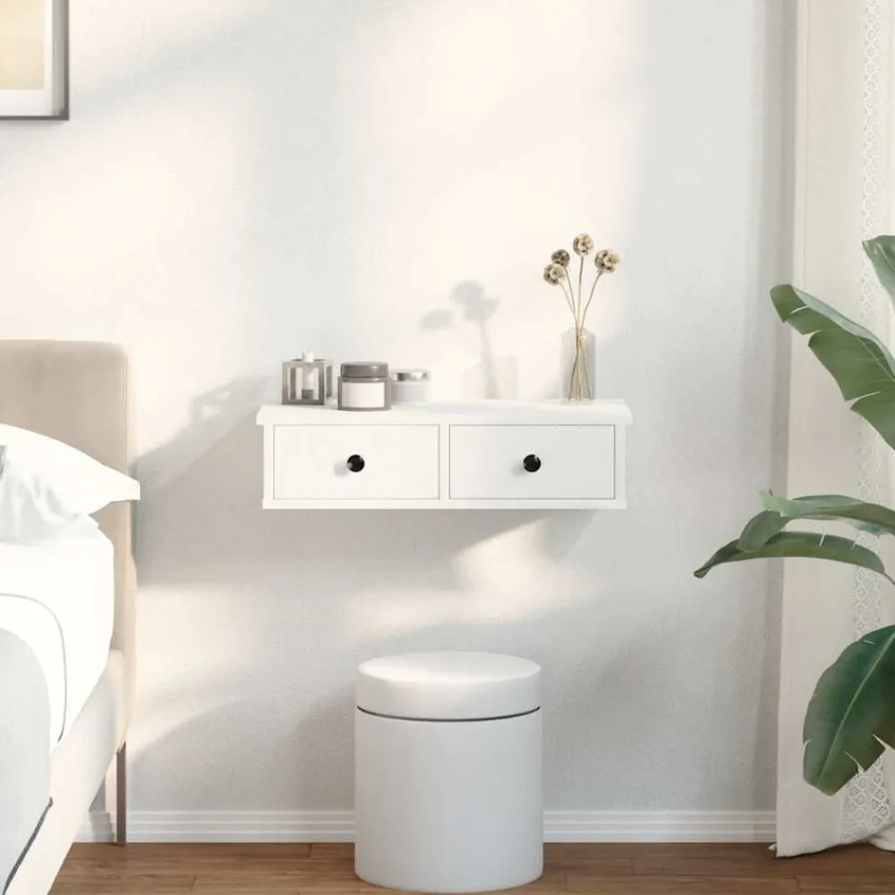 vidaXL Étagère murale avec tiroirs 60x28x15 cm bois d'ingénierie