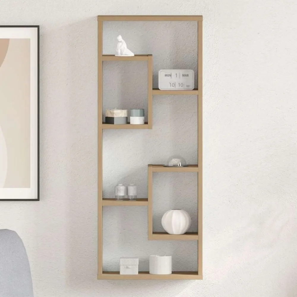 Étagères-vidaXL Étagère murale Chêne artisanal 36 x 16 x 90 cm Bois d'ingénierie ch&ecirc;ne artisanal